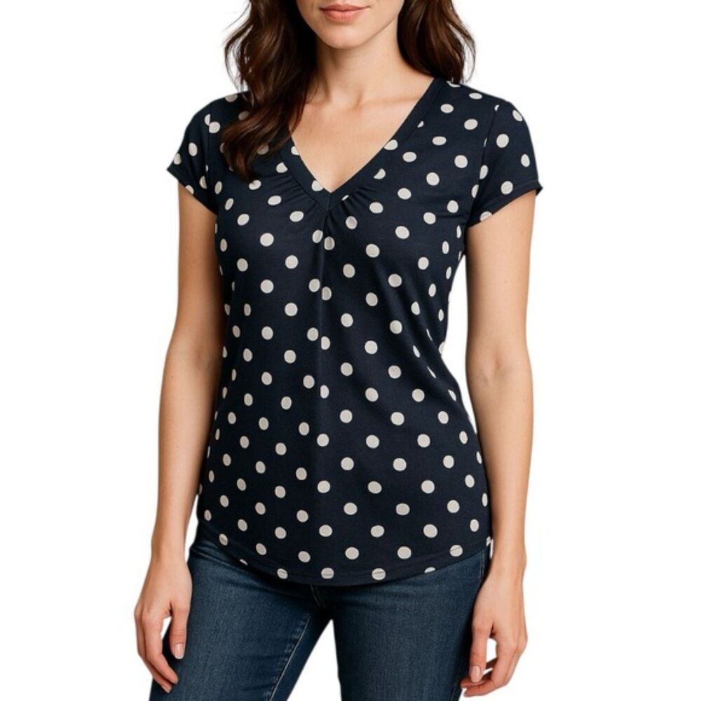 Express Women’s Polka Dot Cap Sleeve Blouse | Size XS
